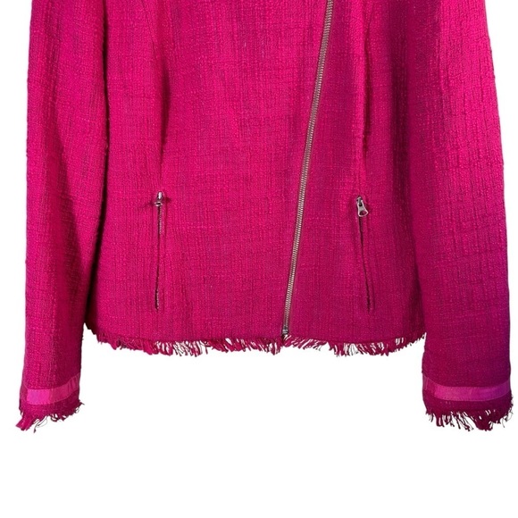 J. CREW Tweed Motorcycle Jacket with Fringe E9927 - Picture 6 of 11